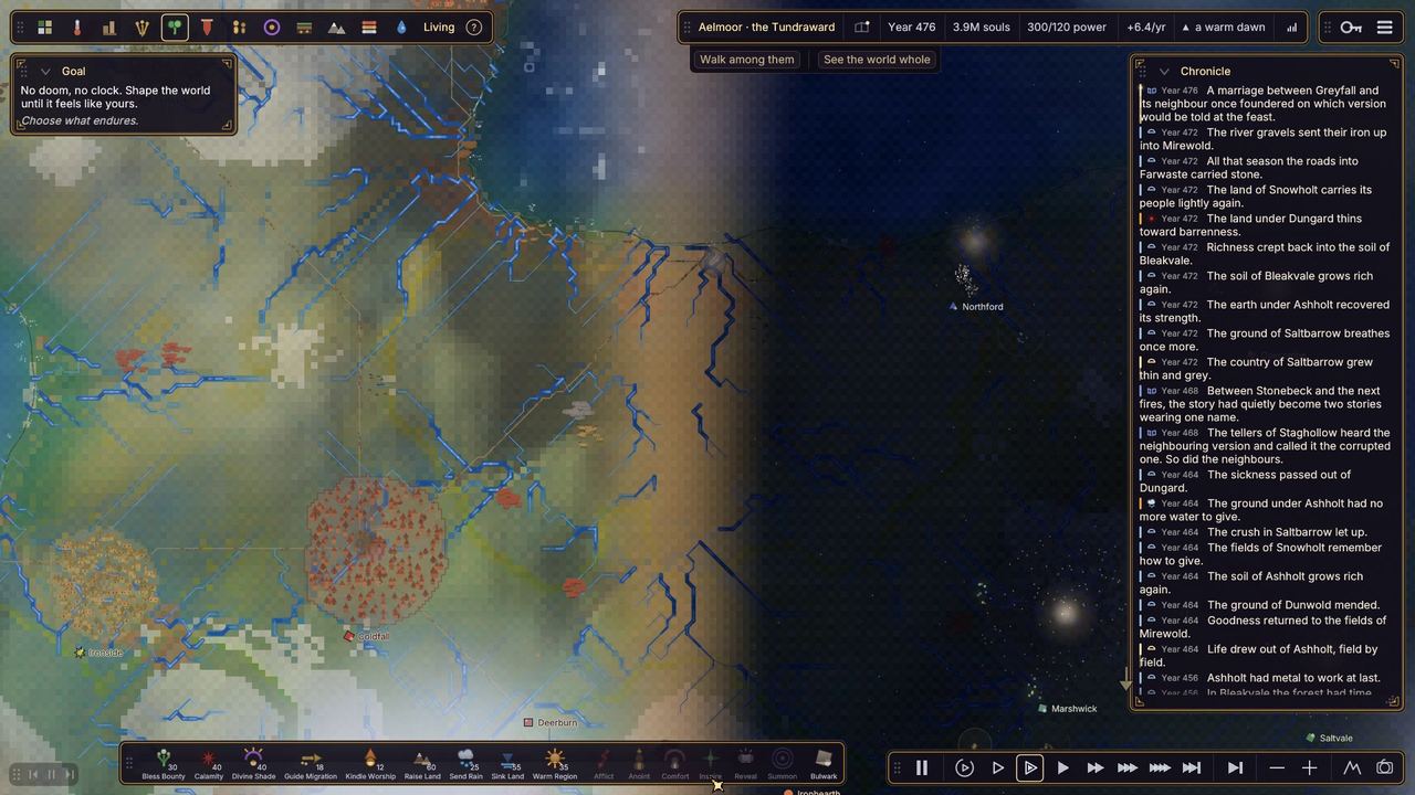 Mid-dive, from planet to district